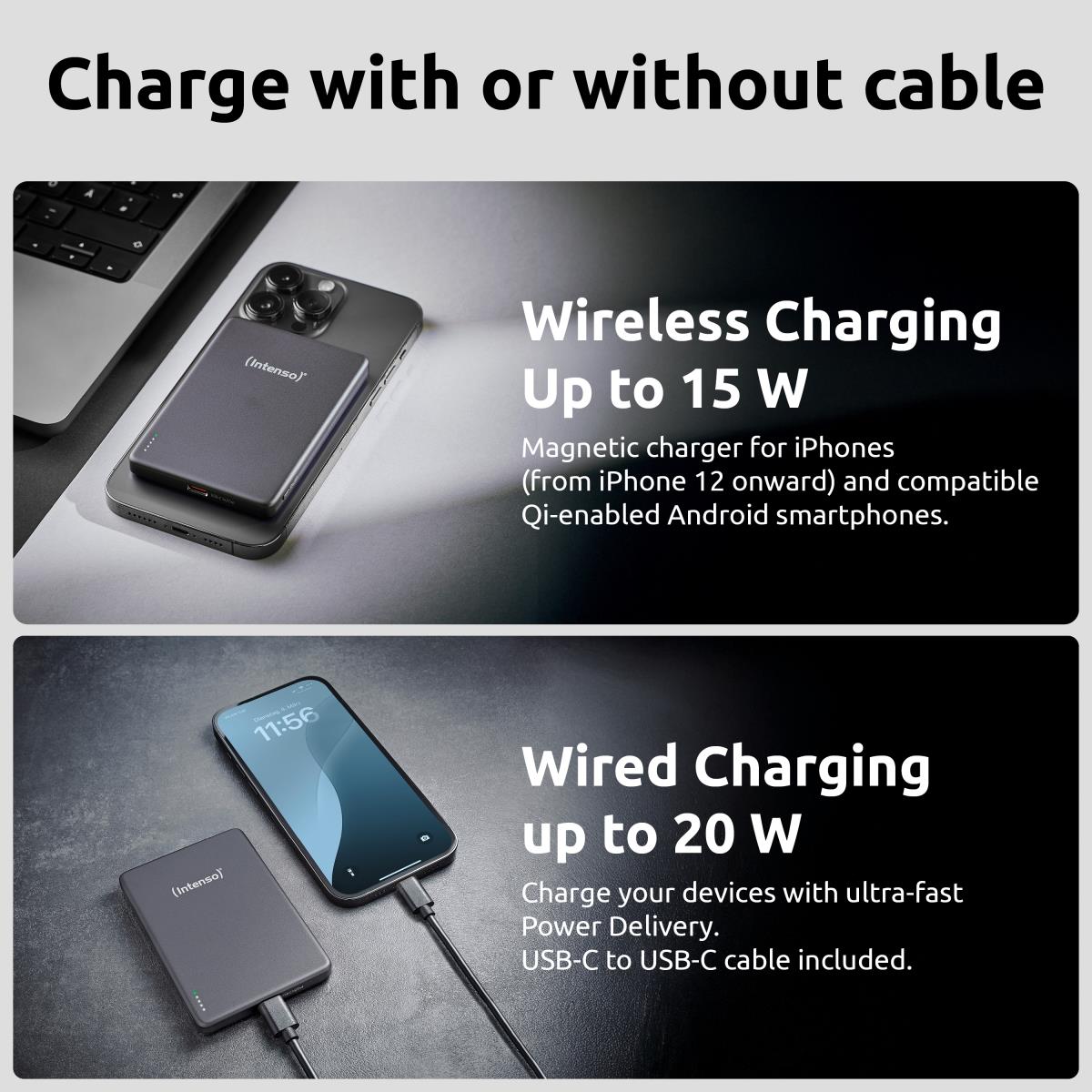 EU Product - Magnetic Wireless Power Bank 5000 mAh Grey USB-C thumbnail