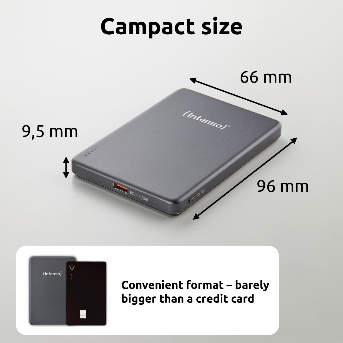 EU Product - Magnetic Wireless Power Bank 5000 mAh Grey USB-C thumbnail