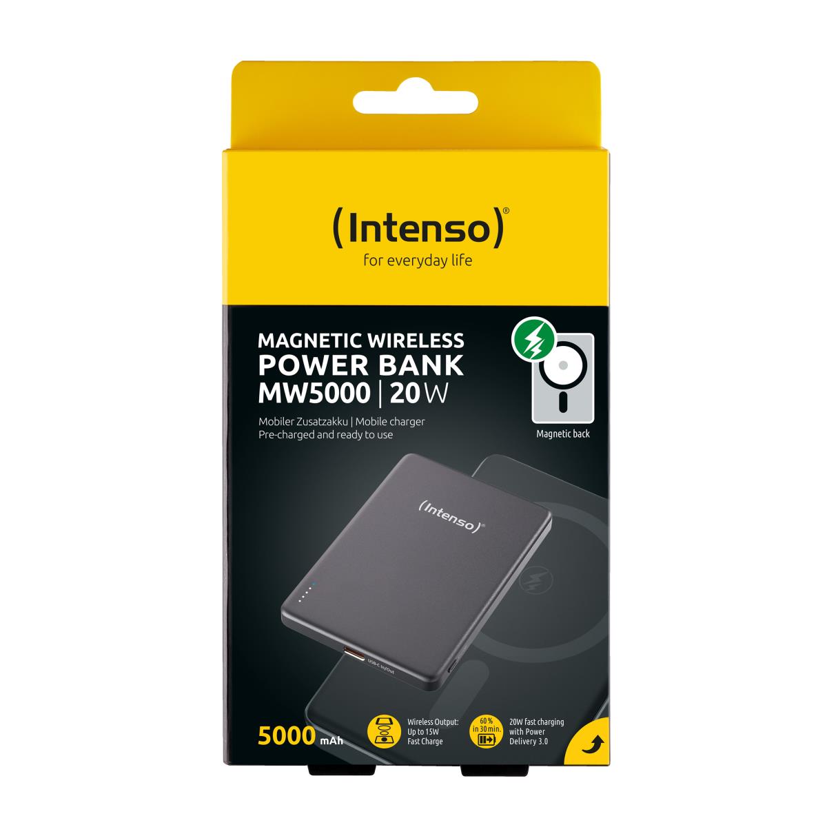 EU Product - Magnetic Wireless Power Bank 5000 mAh Grey USB-C thumbnail