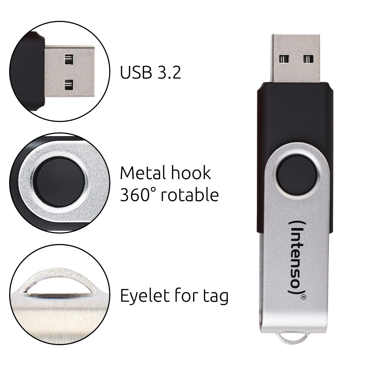 EU Product - USB Stick Office Line 128GB USB 3.2 GEN 1X1 silber thumbnail