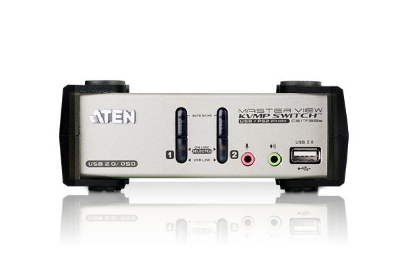 MasterView CS1732B KVMP Switch - KVM / audio / USB switch - 2 x KVM / audio / USB - 1 local user - desktop thumbnail