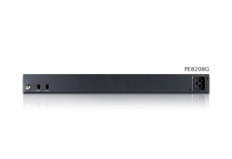 PE8208G eco PDU - Power distribution unit (rack-mountable) - AC 100-240 V - 3840 Watt - Ethernet 10/100 - input: IEC 60320 C20 - output connectors: 8 - 1U thumbnail