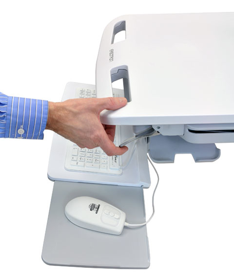 Styleview LCD Cart Non-powered Sv40 Pivot (white Grey And Polished Aluminum) thumbnail