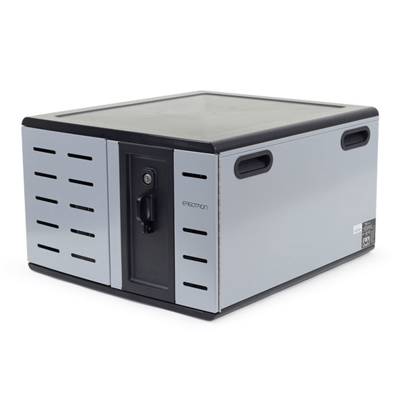 Zip12 Charging Desktop Cabinet - Cabinet unit for 12 tablets / notebooks - steel - black, silver - screen size: up to 14