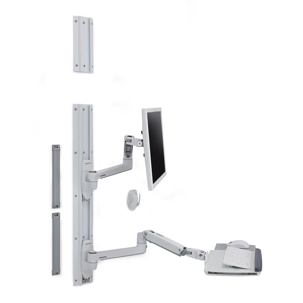 LX Wall Mount System - Mounting kit (wall arm, mouse holder, keyboard arm, 2 cable channels, wrist rest, wall track 10