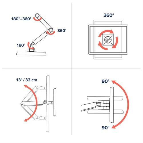 MXV DESK MONITOR ARM MATTE thumbnail