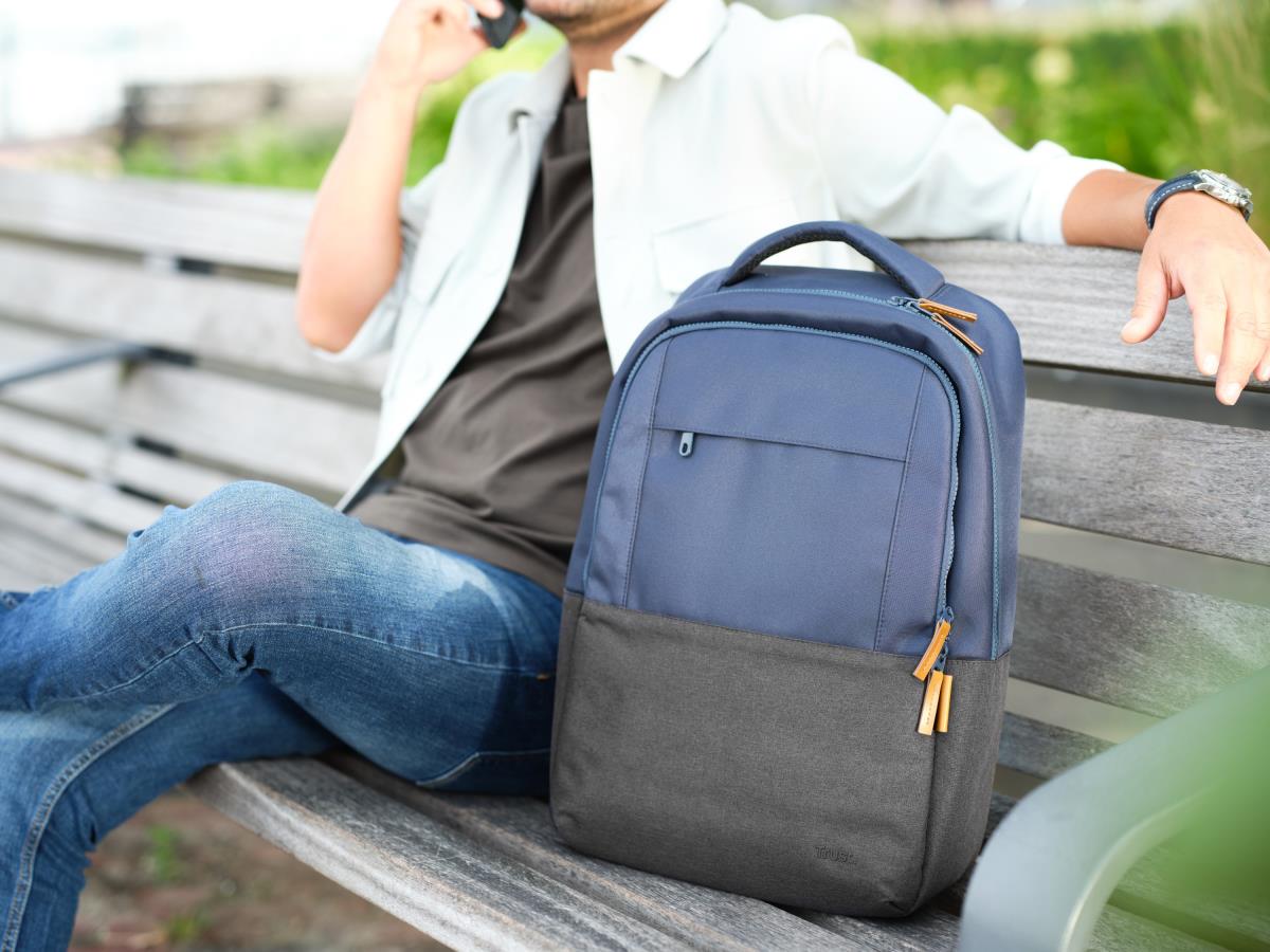 LISBOA 15.6 16 BACKPACK -  BLUE/GREY 25124 thumbnail