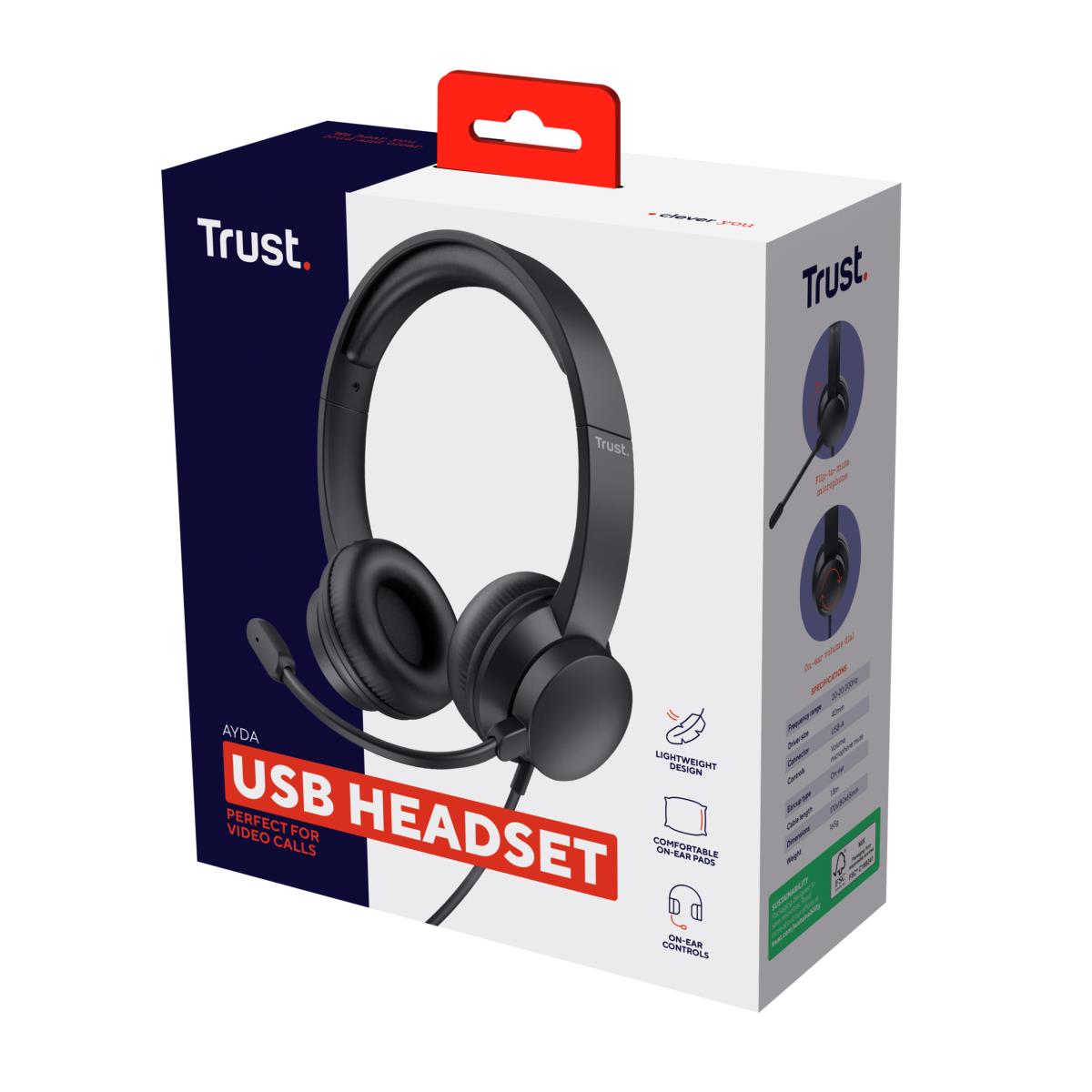 AYDA USB PC headset Lightweight 25088 thumbnail