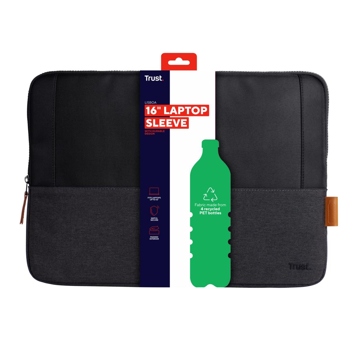 LISBOA 15.6  Laptop Sleeve - Black - 25248 thumbnail