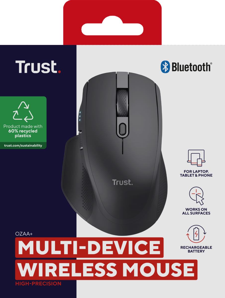 (A) TRUST OZAA+ MULTI-CONNECT WIRELESS MOUSE BLK 24820 thumbnail