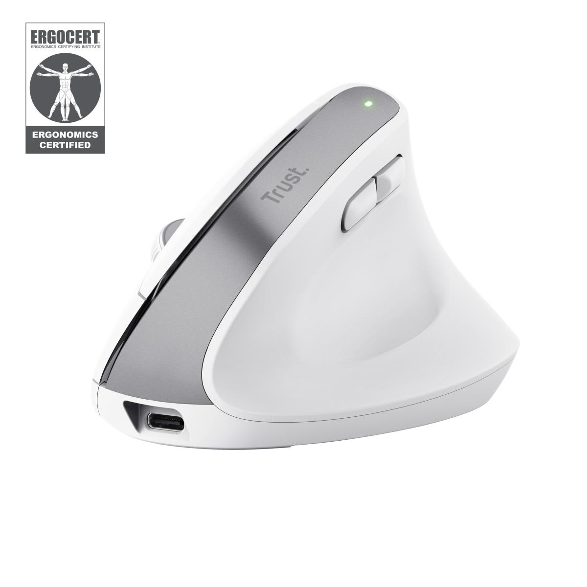 BAYO+ ERGONOMIC WIRELESS MOUSE WHT thumbnail
