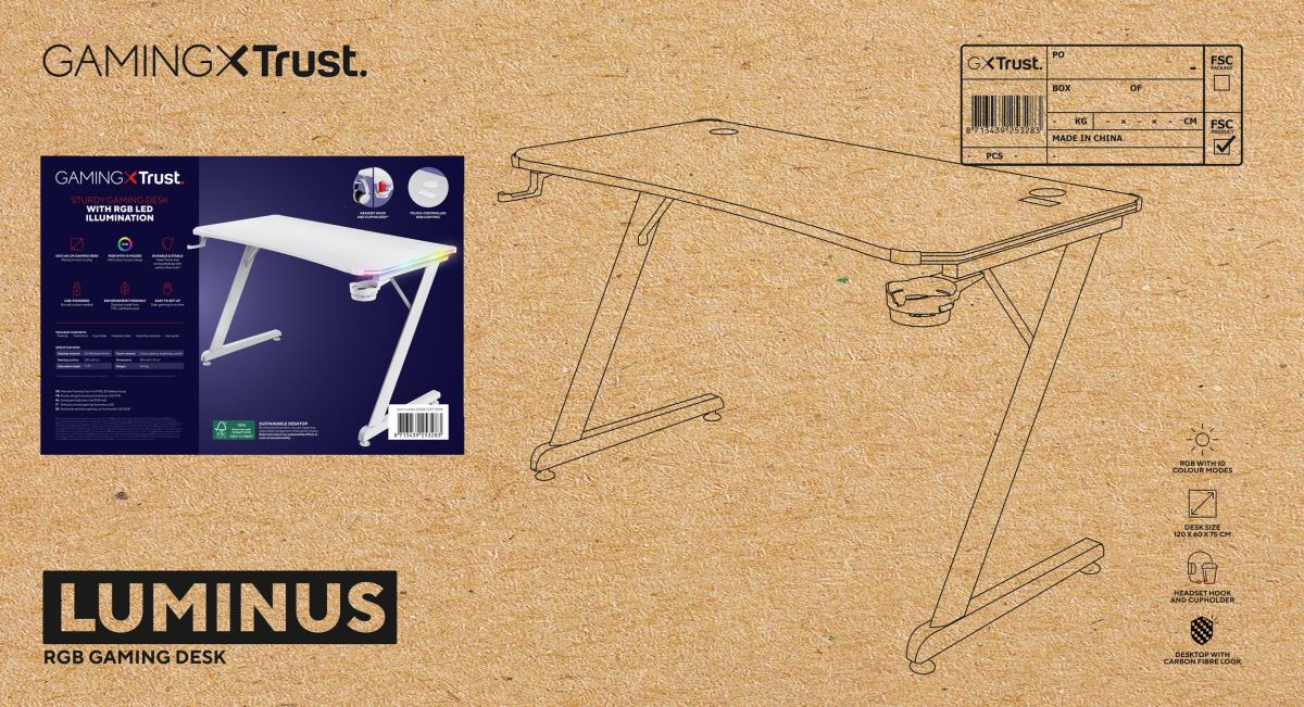 Trust GXT 709W LUMINUS White thumbnail