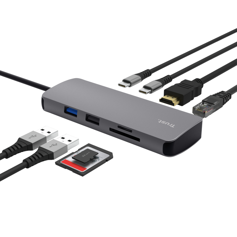 (NEW) 25672 Trust Dalyx 8-in-1 Multiport Adapter thumbnail