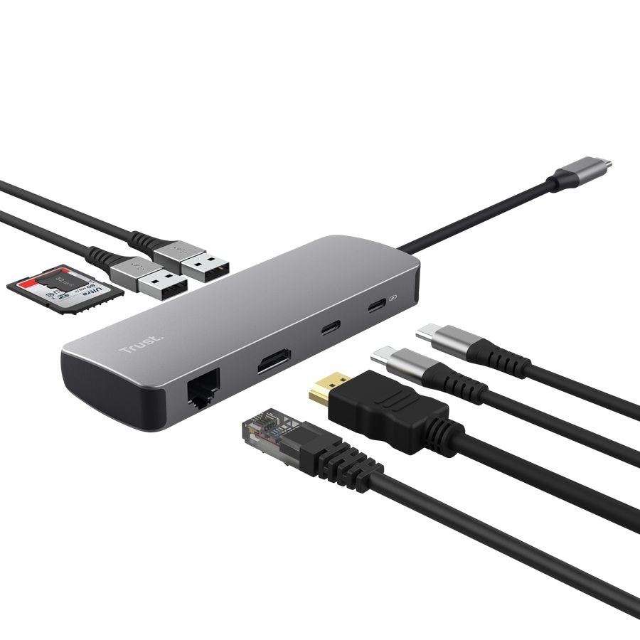 (NEW) 25672 Trust Dalyx 8-in-1 Multiport Adapter thumbnail