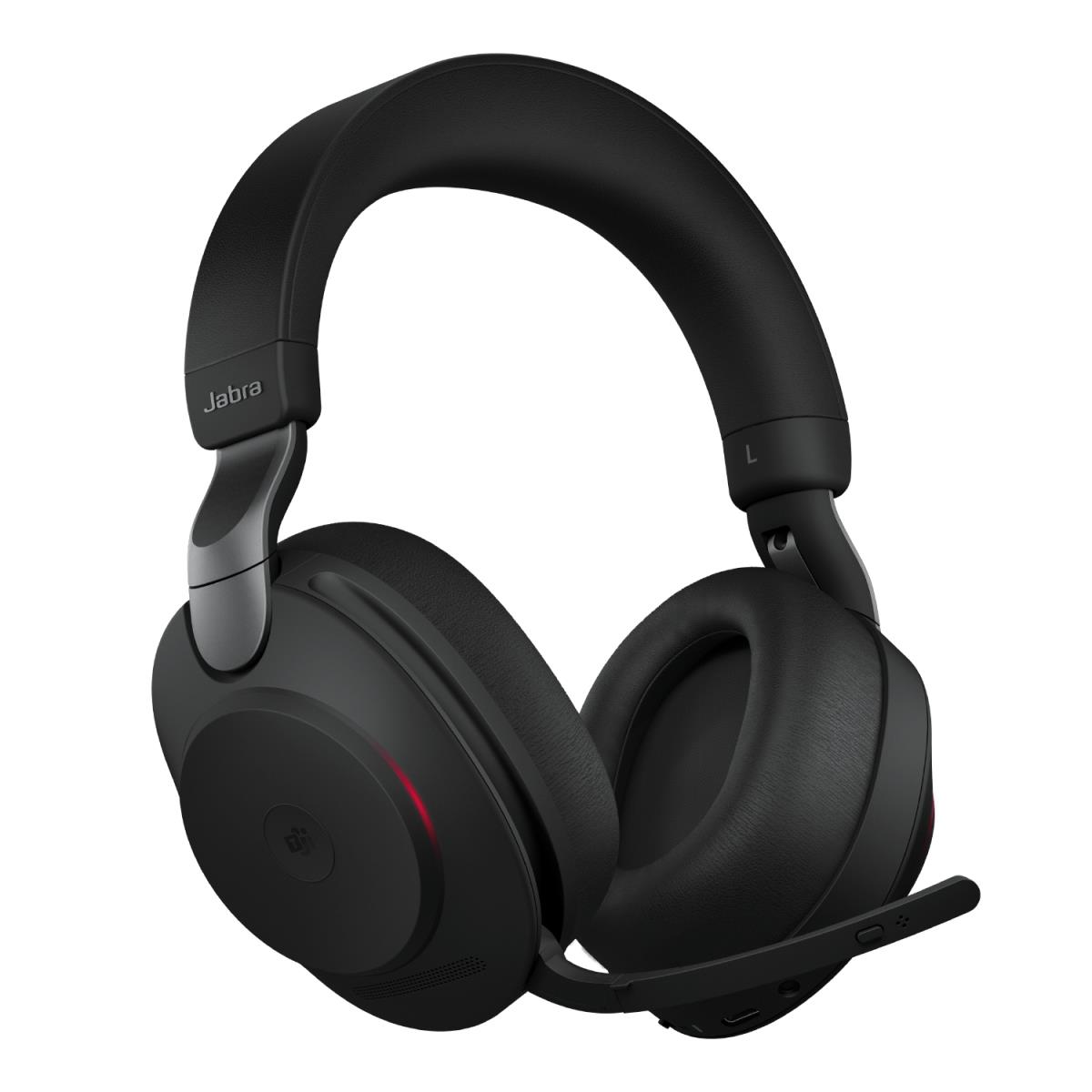 Evolve2 85 MS Stereo - Headset - full size - Bluetooth - wireless - active noise cancelling - 3.5 mm jack - noise isolating - black - Certified for Microsoft Teams thumbnail