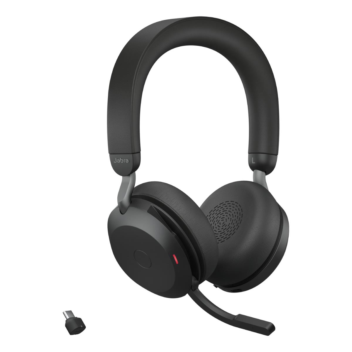 Evolve2 75 - Headset - on-ear - Bluetooth - wireless - active noise cancelling - USB-C - noise isolating - black - Optimised for UC thumbnail