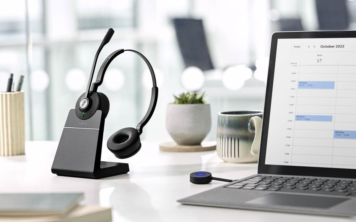 Engage 55 Stereo (Low Power) - Headset - on-ear - DECT - wireless - USB-A via DECT adapter - UC certified thumbnail