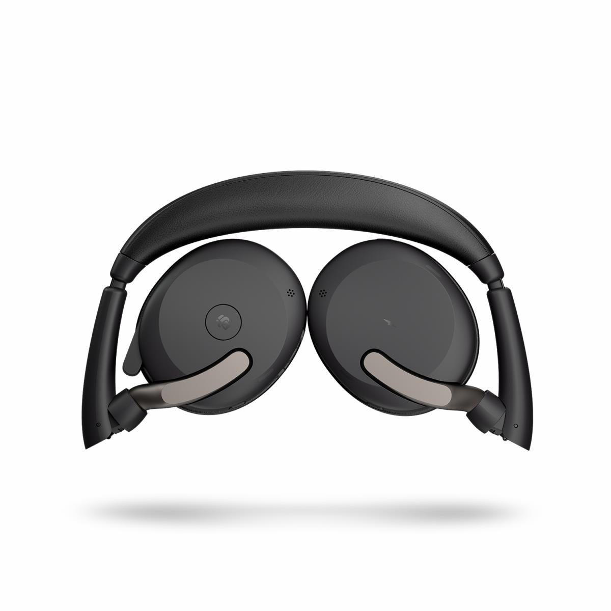 Evolve2 65 Flex MS Stereo - Headset - on-ear - Bluetooth - wireless - active noise cancelling - USB-A - black - with wireless charging pad - Certified for Microsoft Teams thumbnail