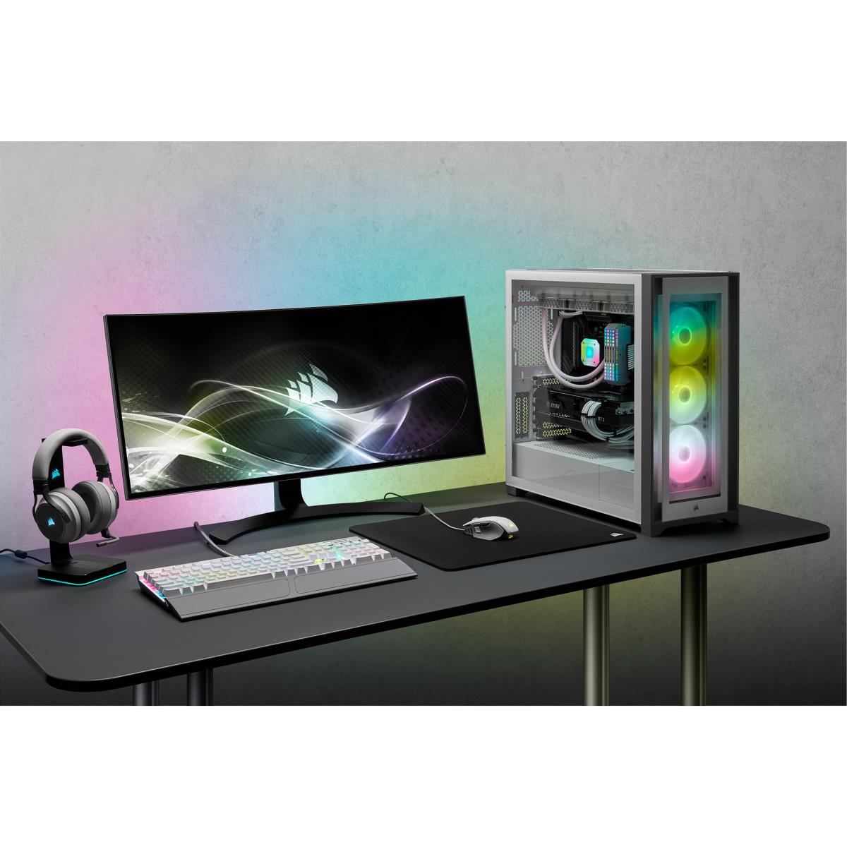 ICUE 5000X RGB WHITE MID CASE thumbnail