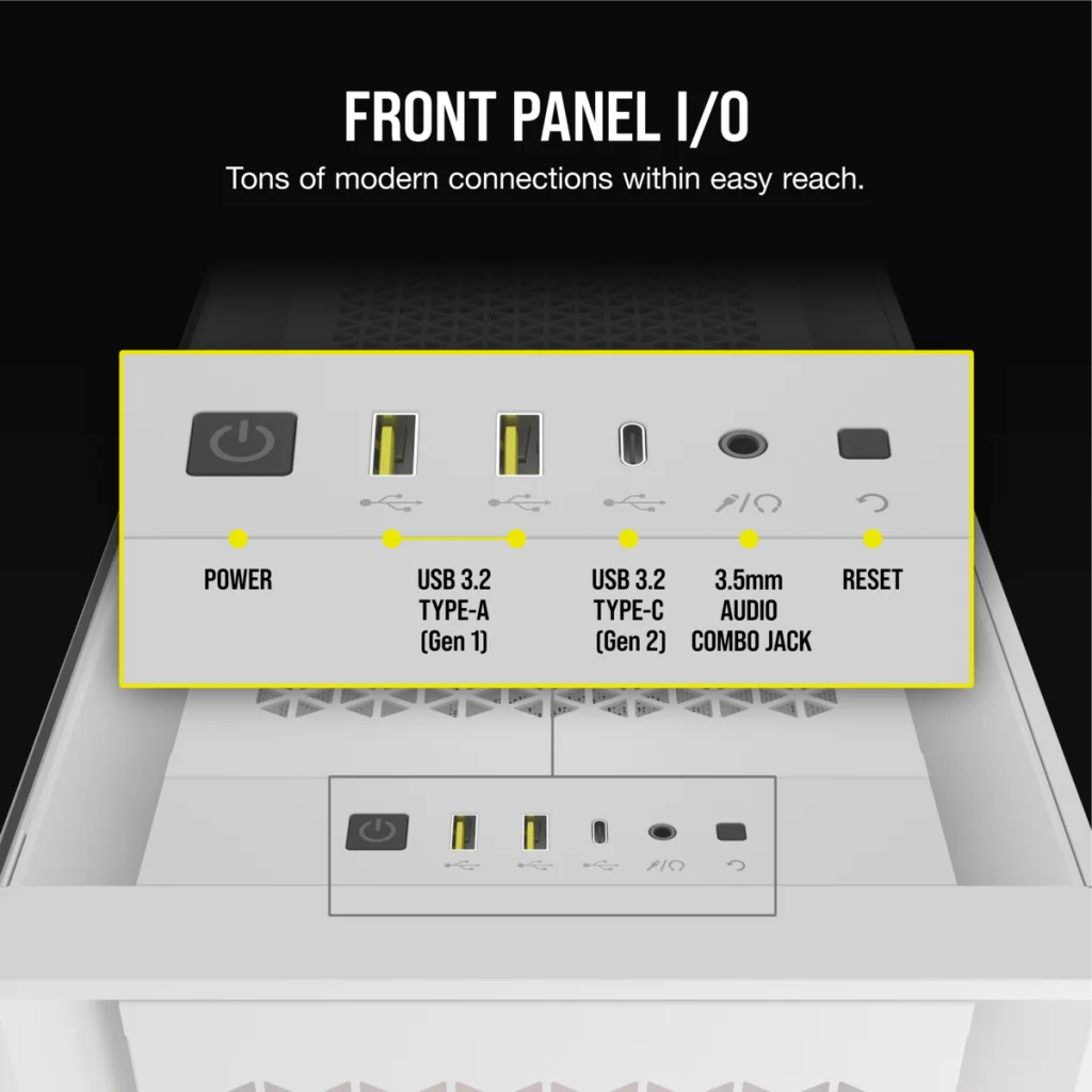 ICUE 5000D RGB WHITE MID CASE thumbnail