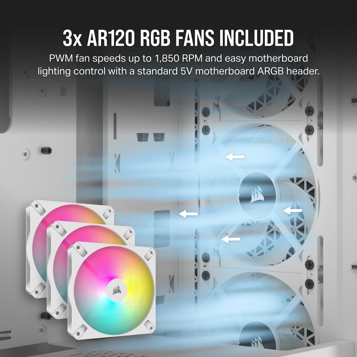 3000D RGB AIRFLOW WHITE MID CASE thumbnail