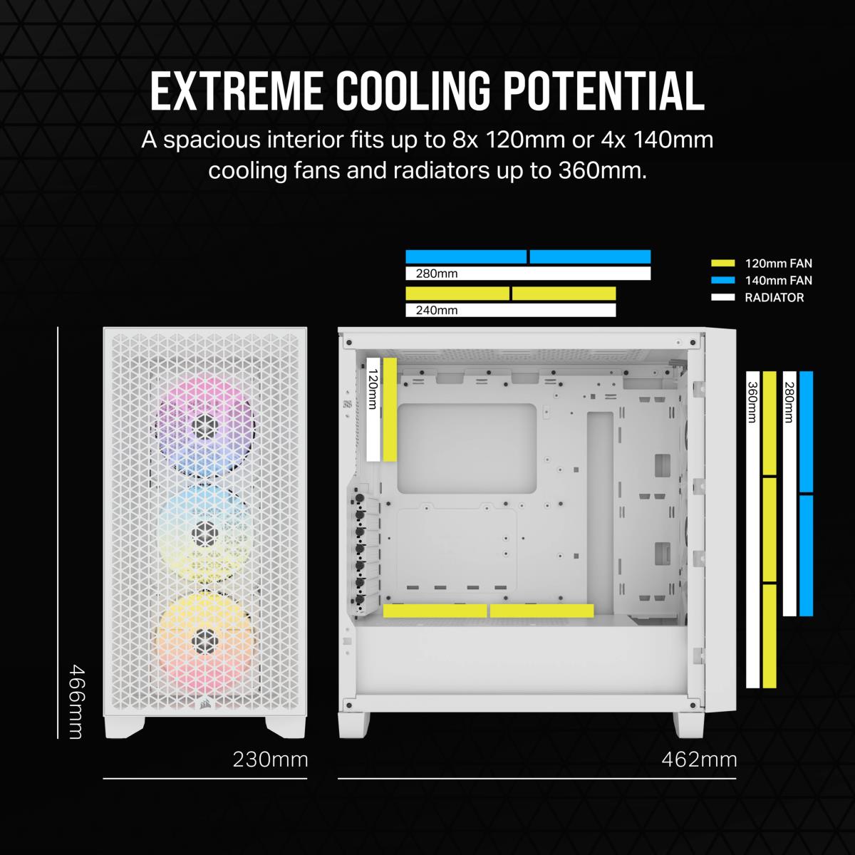 3000D RGB AIRFLOW WHITE MID CASE thumbnail