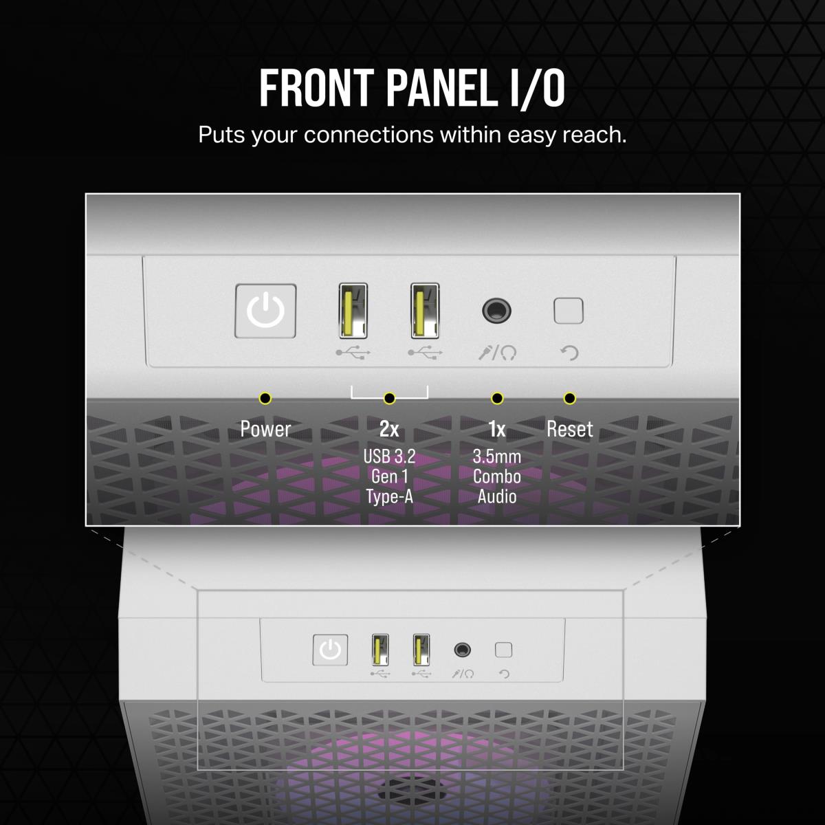 3000D RGB AIRFLOW WHITE MID CASE thumbnail