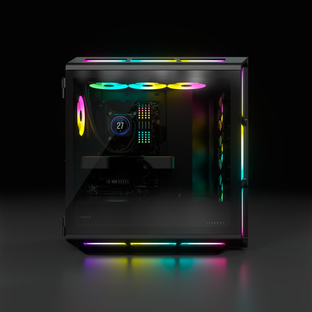 EU Product - Geh iCUE 5000T RGB (Tempered Glass) Black thumbnail