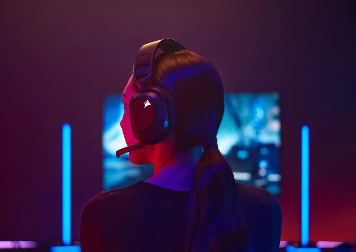 Corsair HS80 RGB USB Premium Gaming-Headset 7.1 Bla thumbnail