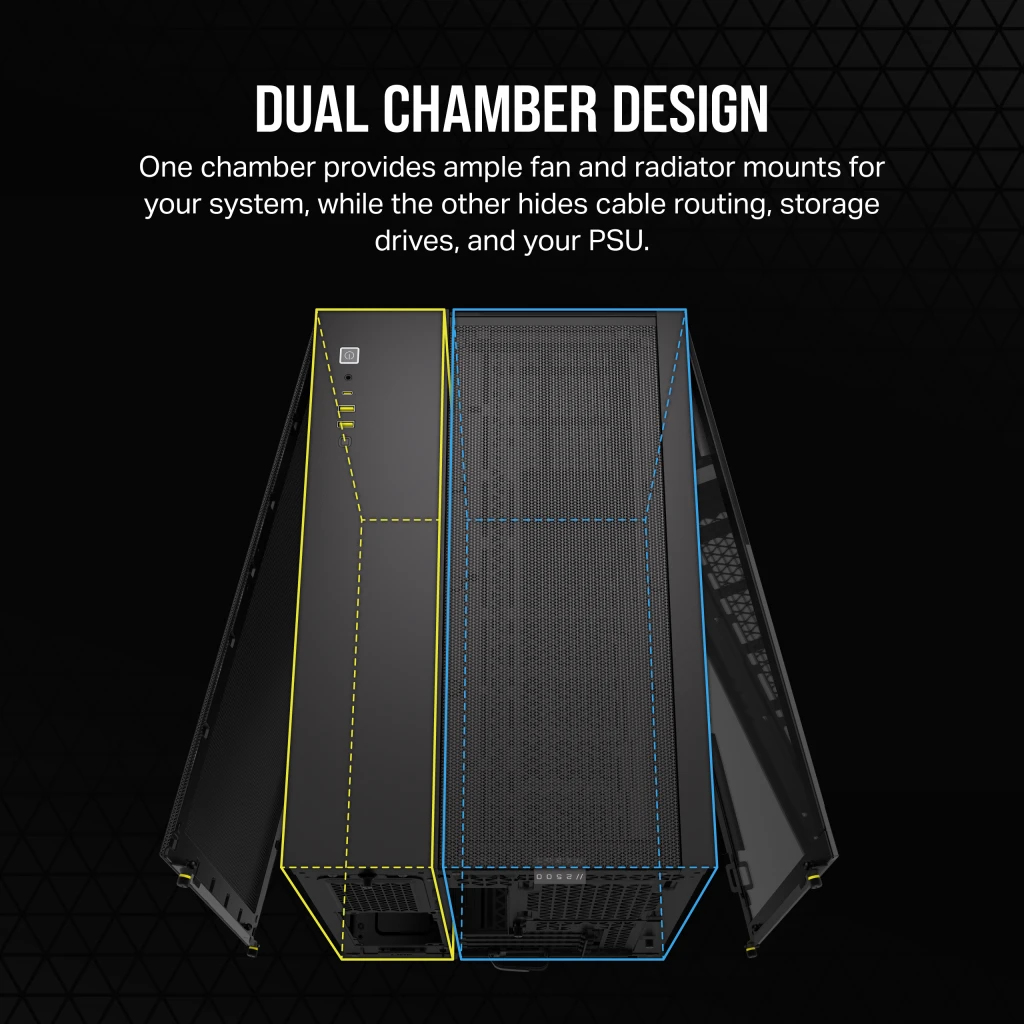 2500D AIRFLOW DUAL CHAMBER CASE BLCK thumbnail