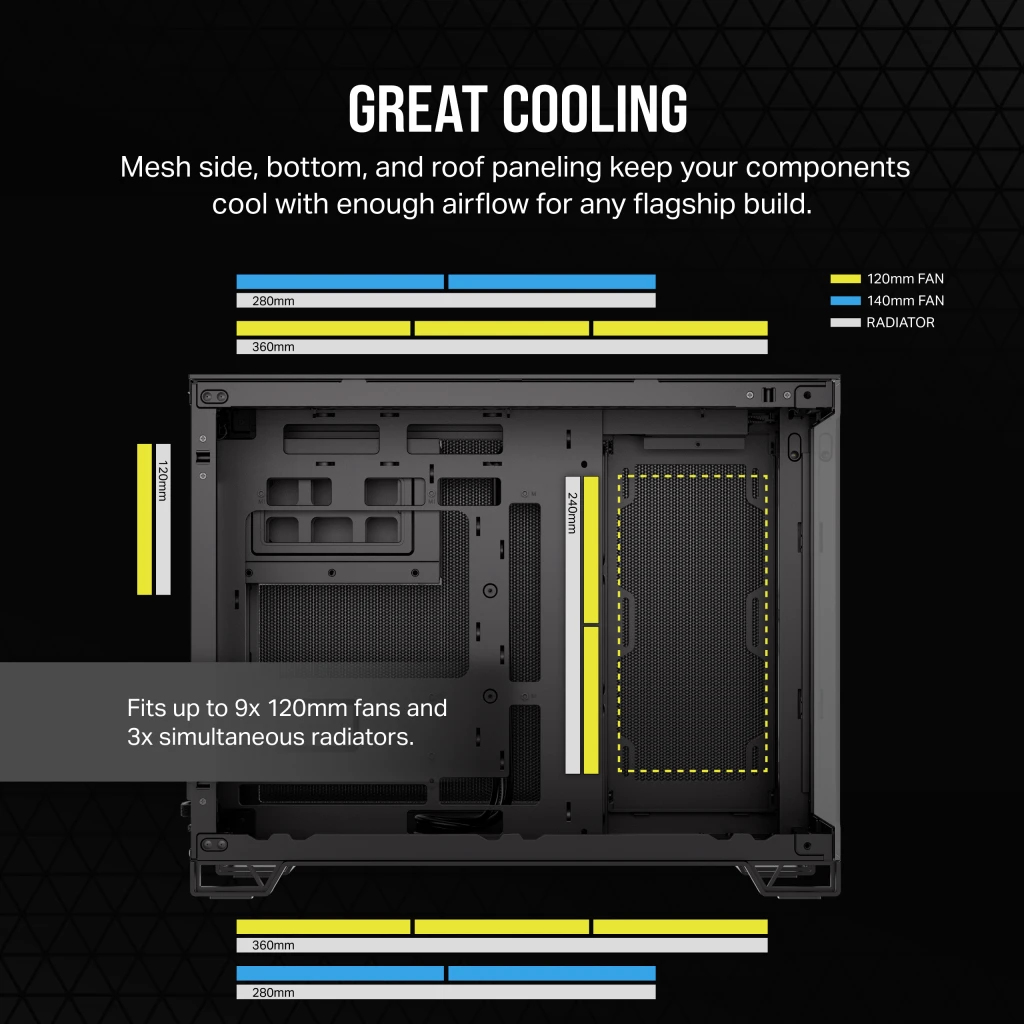 2500D AIRFLOW DUAL CHAMBER CASE BLCK thumbnail