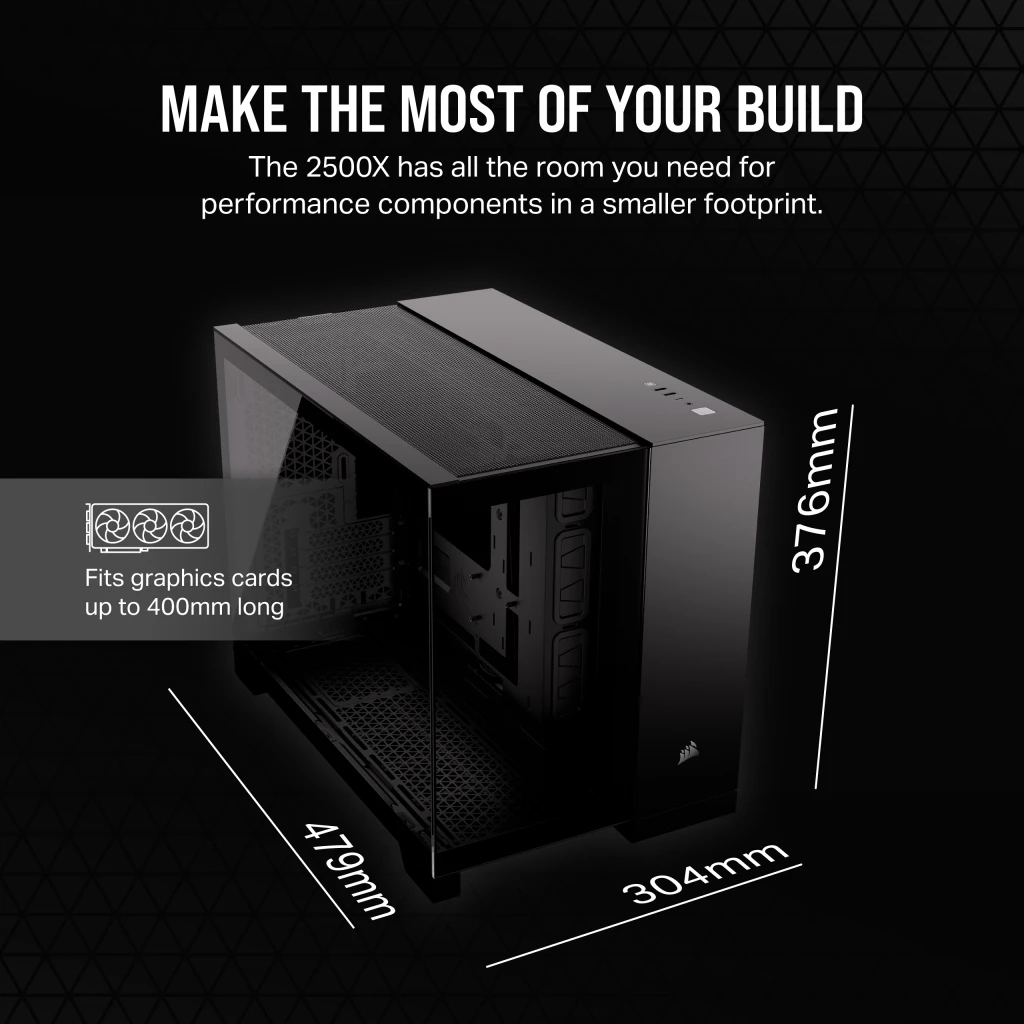 2500D AIRFLOW DUAL CHAMBER CASE BLCK thumbnail
