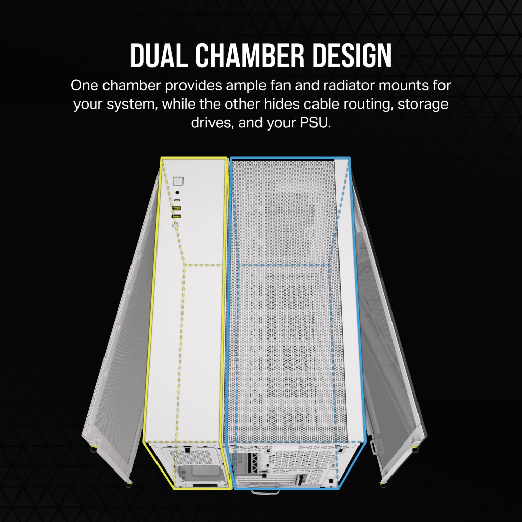 2500D AIRFLOW DUAL CHAMBER CASE WHTE thumbnail