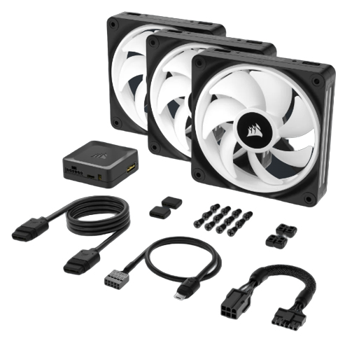 QX120 RGB 120MM FAN BLK 3PK thumbnail