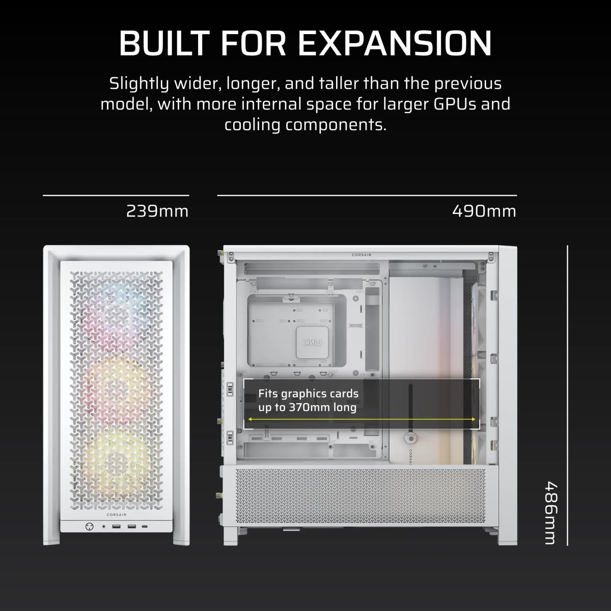 FRAME 4000D RS ARGB CASE E-ATX WHITE thumbnail