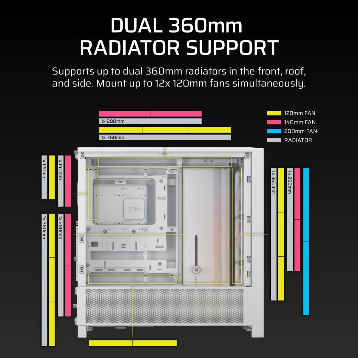 FRAME 4000D RS ARGB CASE E-ATX WHITE thumbnail