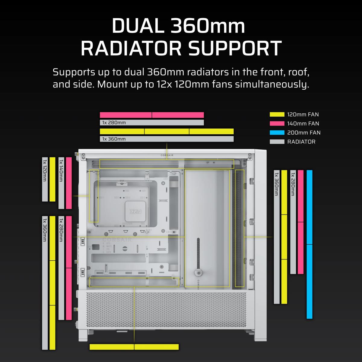 FRAME 4000D GAMING CASE E-ATX WHITE thumbnail