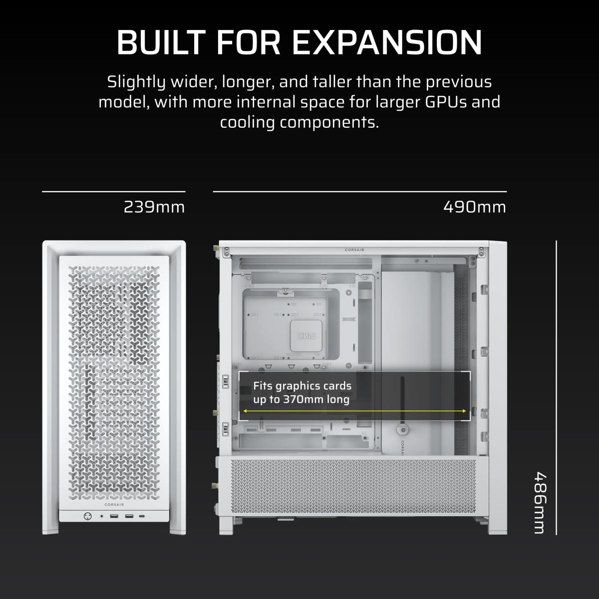 FRAME 4000D GAMING CASE E-ATX WHITE thumbnail