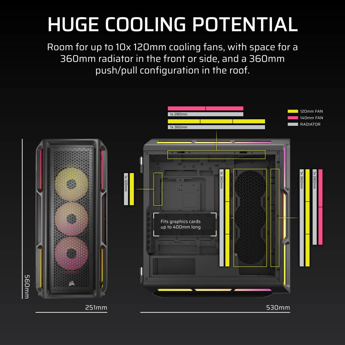 ICUE LINK 5000T LX RGB CASE E-ATX BL thumbnail