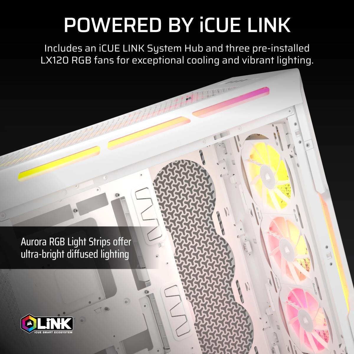 ICUE LINK 5000T LX RGB MID WHT thumbnail