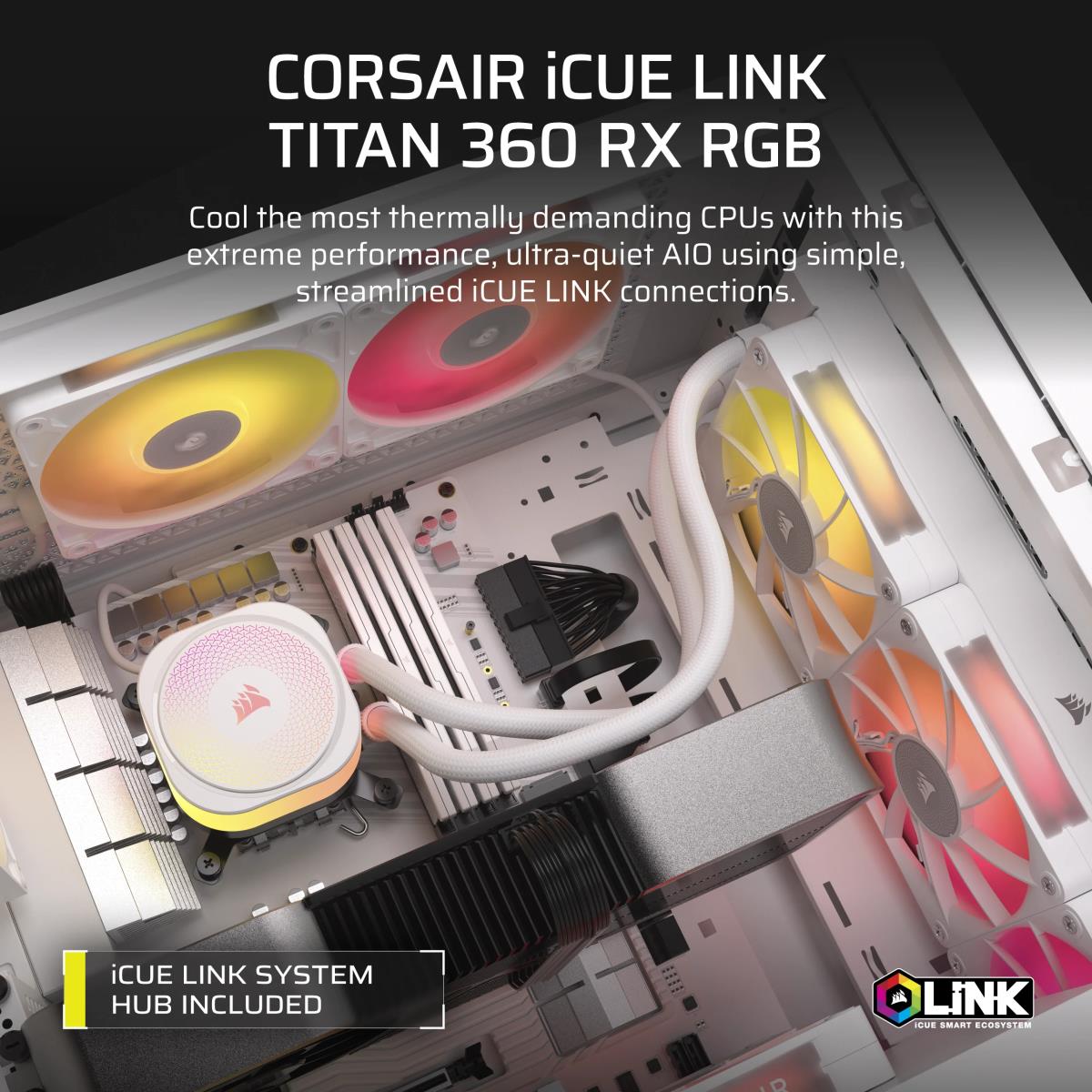 ICUE LINK TITAN 360 RX RGB COOLER WH thumbnail