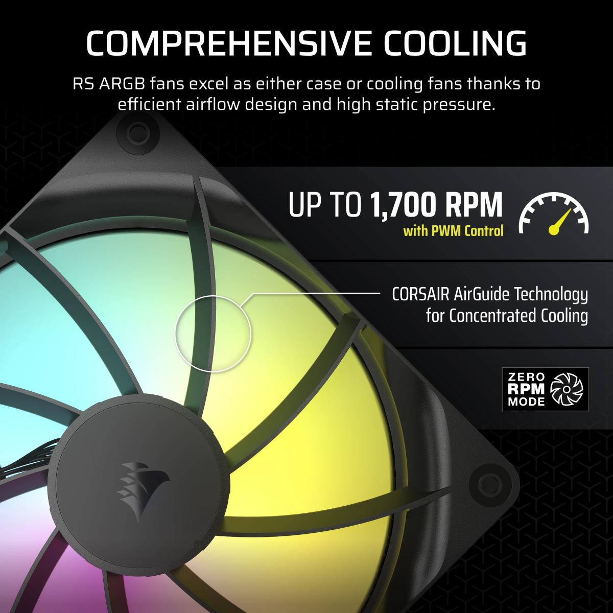 RS140 ARGB PWM 14CM CASE FAN 1700 RP thumbnail