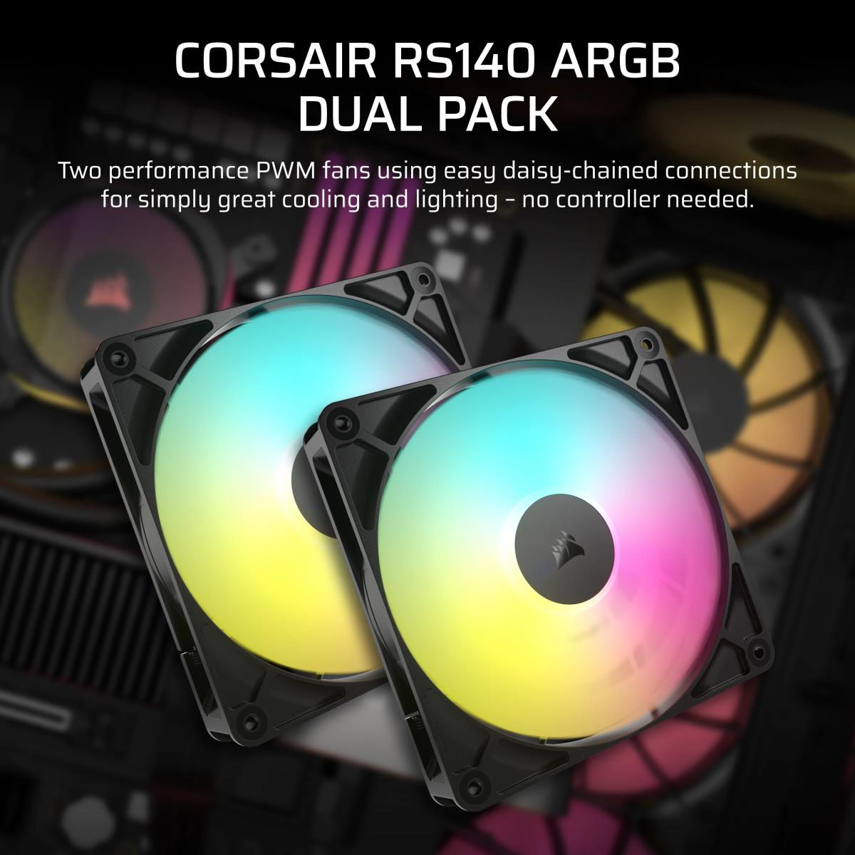 RS140 ARGB PWM 14CM CASE FAN 1700 RP thumbnail