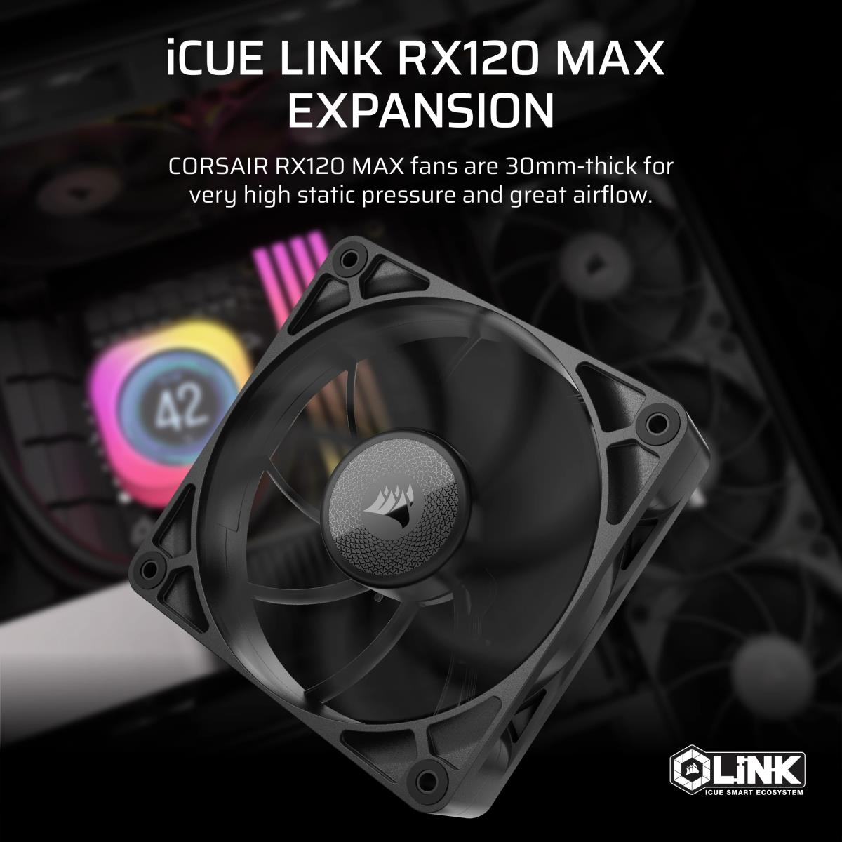 EU Product - L�fter iCUE Link RX120 MAX  120*120*30 Single Pack thumbnail