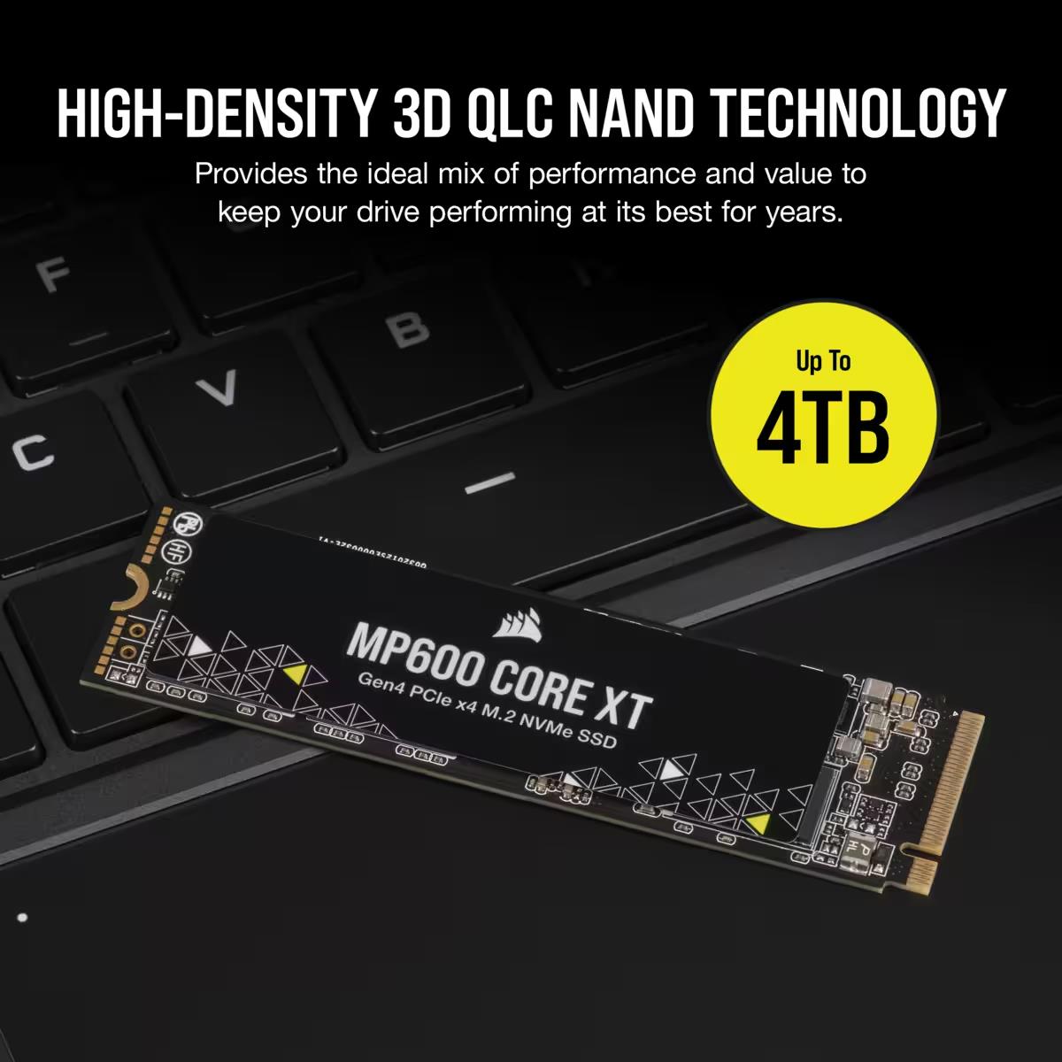 EU Product - SSD    4TB CORSAIR  M.2  PCI-E   NVMe Gen4 MP600 CORE XT retail thumbnail