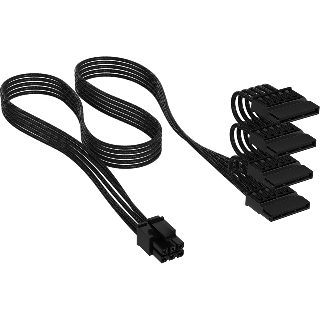 EU Product - Cable SATA Power, 750mm, Individ. Sleeved, Black thumbnail