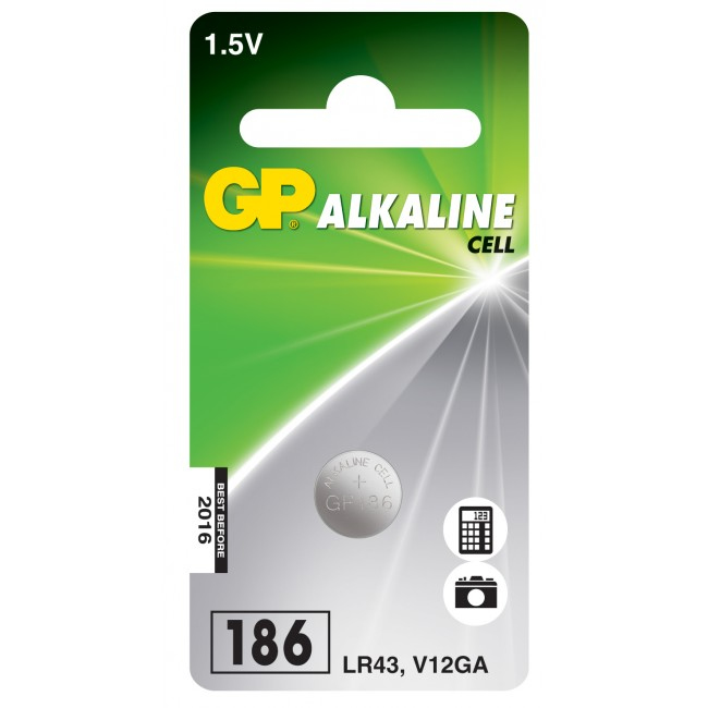 EU Product - GP 186-C1/ LR43/ LR1142 battery - 1 Pack thumbnail