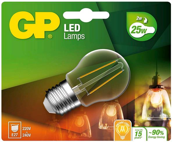 GP Batteries GP Lighting Filament Mini Globe E27 2W (25W) 250 lm    GP 078111 thumbnail