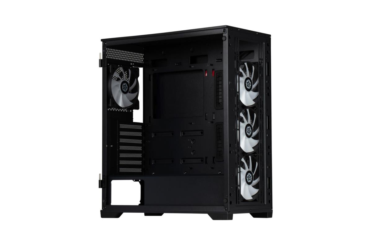 EU Product - Pc Case - Marbleshell Ms21 ArGB Tempered Glass Mini-tower - Black thumbnail