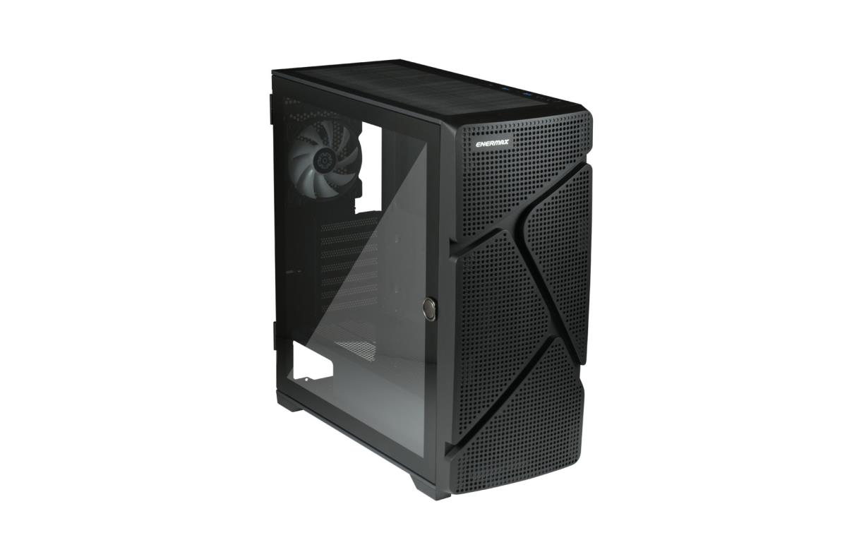 EU Product - Pc Case - Marbleshell Ms21 ArGB Tempered Glass Mini-tower - Black thumbnail